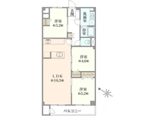 【神奈川県/相模原市南区新磯野】相武台グリーンハイツ A棟 間取り図
