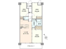 【神奈川県/相模原市中央区東淵野辺】ウインベルコーラス古淵 間取り図
