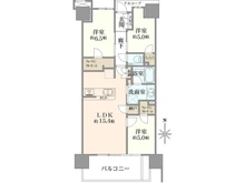 【神奈川県/海老名市中央】プラウド海老名 間取り図