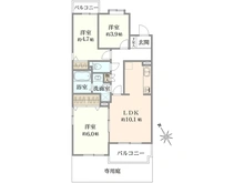 【神奈川県/相模原市南区西大沼】藤和ライブタウン相模大野 3号棟 間取り図