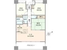 【神奈川県/相模原市中央区下九沢】セントエルモ橋本南 間取り図
