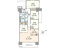 【東京都/町田市小山ヶ丘】リーフィアレジデンス橋本 間取り図