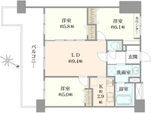 【神奈川県/相模原市南区上鶴間本町】ライオンズガーデン町田駅南 間取り図