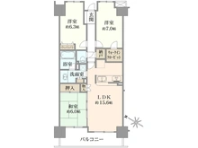 【神奈川県/大和市下鶴間】ハイホーム鶴間ブロードタウン 間取り図