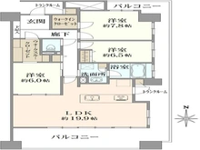 【神奈川県/横浜市神奈川区橋本町】コットンハーバータワーズ　 シーイースト 間取り図