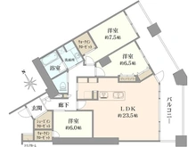 【神奈川県/横浜市西区西平沼町】ヨコハマタワーリングスクエア ザ・イースト 間取り図