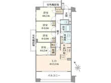 【神奈川県/横浜市南区別所】パークハウス上大岡 間取り図