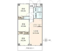 【神奈川県/横浜市神奈川区神大寺】ロイヤルプラザ三ツ沢 間取り図