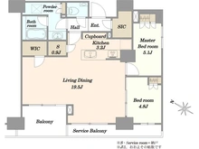 【神奈川県/横浜市西区花咲町】プラウド横浜桜木町 間取り図