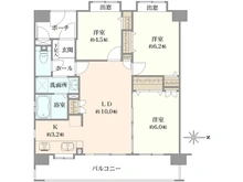 【神奈川県/横浜市神奈川区大口通】クリオ新子安七番館 間取り図