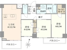 【神奈川県/横浜市神奈川区大口通】セルアージュ横濱大口Les2 間取り図