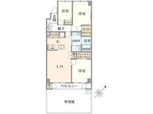 【神奈川県/横浜市西区宮ケ谷】三ツ沢ハイタウン 3号棟 間取り図