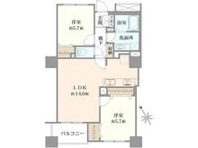 【神奈川県/横浜市中区山下町】ヴィルヌーブタワー横浜・関内 間取り図