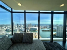 【東京都/江東区豊洲】ブランズタワー豊洲 リビング・ダイニング：リビング×眺望