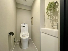 【神奈川県/横浜市港北区仲手原】妙蓮寺ビューハイツ トイレ：手洗いカウンター有り