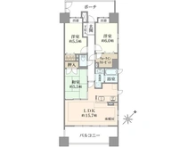 【神奈川県/横浜市神奈川区沢渡】横浜西パークホームズ 間取り図