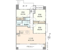 【神奈川県/横浜市神奈川区三ツ沢上町】アール・ケープラザ三ツ沢II 間取り図