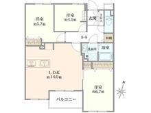 【神奈川県/横浜市南区弘明寺町】東急ドエル・アルス横浜弘明寺 間取り図