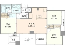 【神奈川県/横浜市西区伊勢町】エルズ ヴュープレイス 間取り図