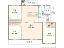 【神奈川県/横浜市泉区和泉町】グリーンハイムいずみ野 22号棟 間取り図