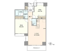 【神奈川県/横浜市神奈川区台町】アルス横浜台町 間取り図