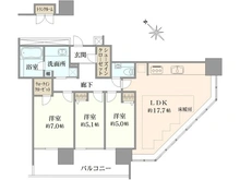 【神奈川県/横浜市西区みなとみらい】ブリリアグランデみなとみらい パークフロントタワー 間取り図