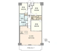 【神奈川県/横浜市南区蒔田町】ワコーレロイヤルヒルズ横浜蒔田 間取り図