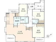 【神奈川県/横浜市中区本牧三之谷】グランツオーベル本牧三渓園 間取り図