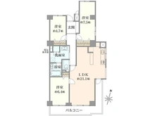 【神奈川県/横浜市西区岡野】ローズハイツ横浜西口 間取り図