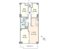 【神奈川県/横浜市中区日ノ出町】光建ハイムブリリアンス 野毛山公園 間取り図