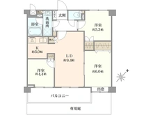 【神奈川県/横浜市神奈川区神大寺】藤和ライブタウン横浜神大寺 C棟 間取り図