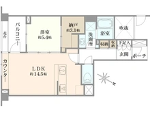 【神奈川県/横浜市西区老松町】東急ドエル・アルス横浜野毛坂 間取り図