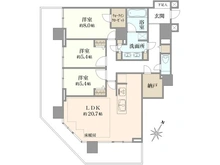 【神奈川県/横浜市神奈川区栄町】ザ・ヨコハマタワーズ　タワーイースト 間取り図