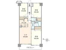【神奈川県/横浜市中区曙町】ダイアパレス横浜阪東橋 間取り図