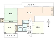 【神奈川県/横浜市南区堀ノ内町】ヴォワール蒔田 間取り図