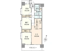 【神奈川県/横浜市南区宮元町】横浜蒔田ロイヤルコーポ 間取り図