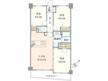 【神奈川県/横浜市神奈川区浦島町】クリオ神奈川新町弐番館 間取り図