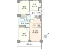 【神奈川県/横浜市神奈川区神之木町】コスモ神之木 間取り図
