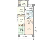 【神奈川県/横浜市保土ケ谷区岡沢町】シティハウス三ツ沢公園 間取り図