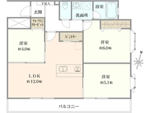 【神奈川県/海老名市上今泉】ロイヤルステージ海老名 間取り図