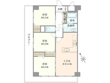 【神奈川県/横浜市神奈川区子安通】サンマリーナ新子安 間取り図