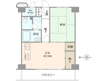 【神奈川県/横浜市神奈川区大口通】大口ハウス D棟 間取り図