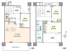 【神奈川県/横浜市神奈川区金港町】パークタワー横濱ポートサイド 間取り図