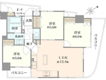 【神奈川県/横浜市西区楠町】エルズ横濱 間取り図