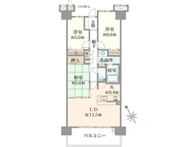 【神奈川県/茅ヶ崎市萩園】エンゼル茅ヶ崎リバーヴェール 間取り図