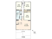 【神奈川県/茅ヶ崎市今宿】コスモ茅ケ崎プレシオ 間取り図