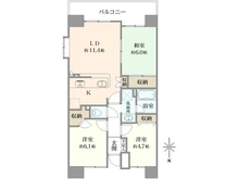 【神奈川県/平塚市見附町】ダイアパレス湘南平塚 間取り図