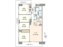 【神奈川県/茅ヶ崎市矢畑】藤和ハイタウン湘南茅ヶ崎 間取り図