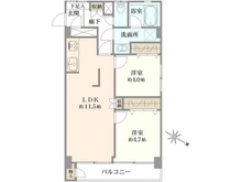【神奈川県/茅ヶ崎市中海岸】マンション茅ヶ崎 間取り図