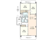 【神奈川県/茅ヶ崎市茅ヶ崎】パークタウン茅ヶ崎 2号棟 間取り図